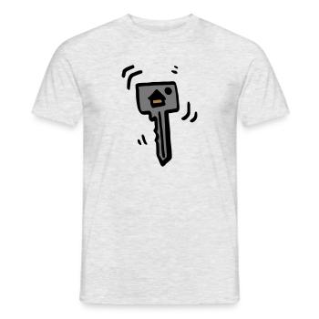 House key metallic - Men's T-Shirt - heather grey - Front - AI Model Male 178 dark (178cm)