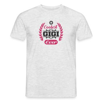 GIGI - Men's T-Shirt - heather grey - Front - AI Model Male 178 dark (178cm)