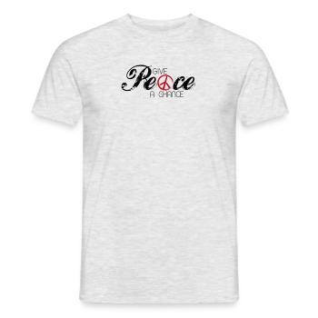 give peace a chance - Männer T-Shirt - Grau meliert - Vorne - AI Model Male 178 dark (178cm)