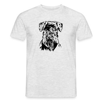 SCHNAUZER Portrait chiens Chien Wilsigns - T-shirt homme - gris chiné - Devant - AI Model Male 178 dark (178cm)