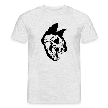 Cat Skull Halloween - T-shirt homme - gris chiné - Devant - AI Model Male 178 dark (178cm)