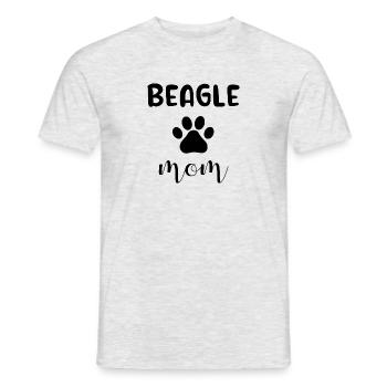 Beagle Mom - Männer T-Shirt - Grau meliert - Vorne - AI Model Male 178 dark (178cm)