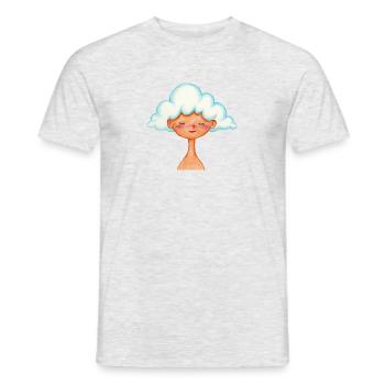 Head in the clouds - Men's T-Shirt - heather grey - Front - AI Model Male 178 dark (178cm)