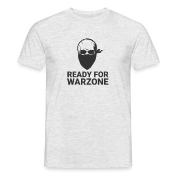 READY FOR WARZONE COD GAMING - T-shirt homme - gris chiné - Devant - AI Model Male 178 dark (178cm)