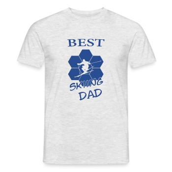 best skiing dad - Männer T-Shirt - Grau meliert - Vorne - AI Model Male 178 dark (178cm)