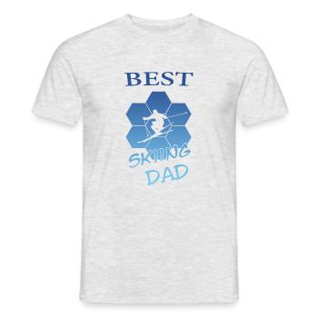 best skiing dad - Männer T-Shirt - Grau meliert - Vorne - AI Model Male 178 dark (178cm)
