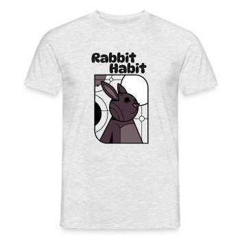 Rabbit habit design - Men's T-Shirt - heather grey - Front - AI Model Male 178 dark (178cm)