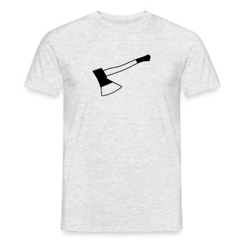 Küchenbeil Beil - Männer T-Shirt - Grau meliert - Vorne - AI Model Male 178 dark (178cm)