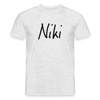 Niki - T-shirt homme - gris chiné - Devant - AI Model Male 178 dark (178cm)