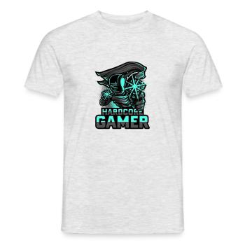 Nerd Gamer Designs HC Gamer Ed azur - Männer T-Shirt - Grau meliert - Vorne - AI Model Male 178 dark (178cm)