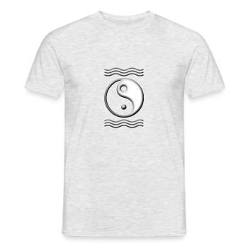 Yin Yang - Men's T-Shirt - heather grey - Front - AI Model Male 178 dark (178cm)