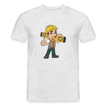Maurer Handwerker - Männer T-Shirt - Grau meliert - Vorne - AI Model Male 178 dark (178cm)