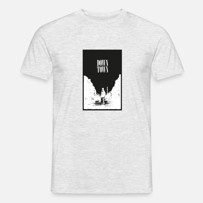 Downtown-tshirt - Männer T-Shirt - Grau meliert