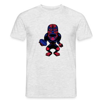 rugby mask - Men's T-Shirt - heather grey - Front - AI Model Male 178 dark (178cm)