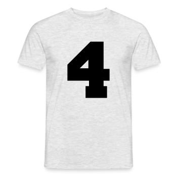 4 - Männer T-Shirt - Grau meliert - Vorne - AI Model Male 178 dark (178cm)
