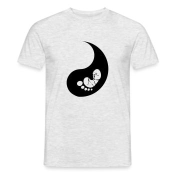 Baby Hälfte Yin - Männer T-Shirt - Grau meliert - Vorne - AI Model Male 178 dark (178cm)