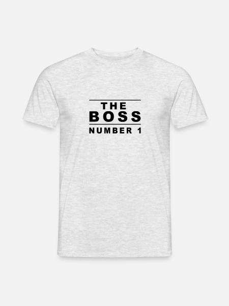 Der Chef Nummer 1 - Männer T-Shirt - Grau meliert