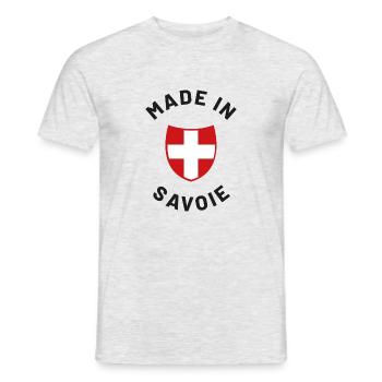 Made in Savoie - T-shirt homme - gris chiné - Devant - AI Model Male 178 dark (178cm)