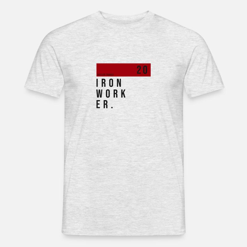 Eisenarbeiter 20 Berufe - Männer T-Shirt - Grau meliert