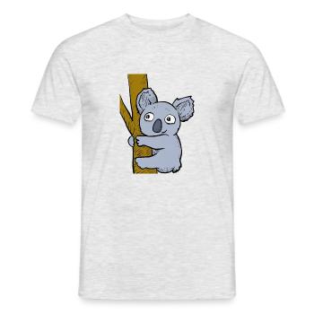 Cheeky Koala - Men's T-Shirt - heather grey - Front - AI Model Male 178 dark (178cm)