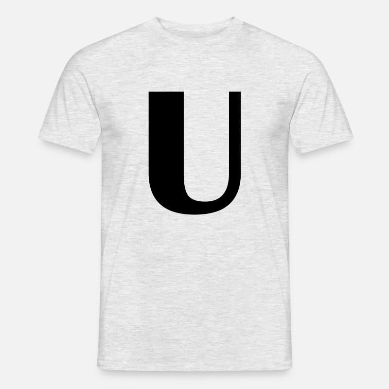 Buchstabe U - Männer T-Shirt - Grau meliert