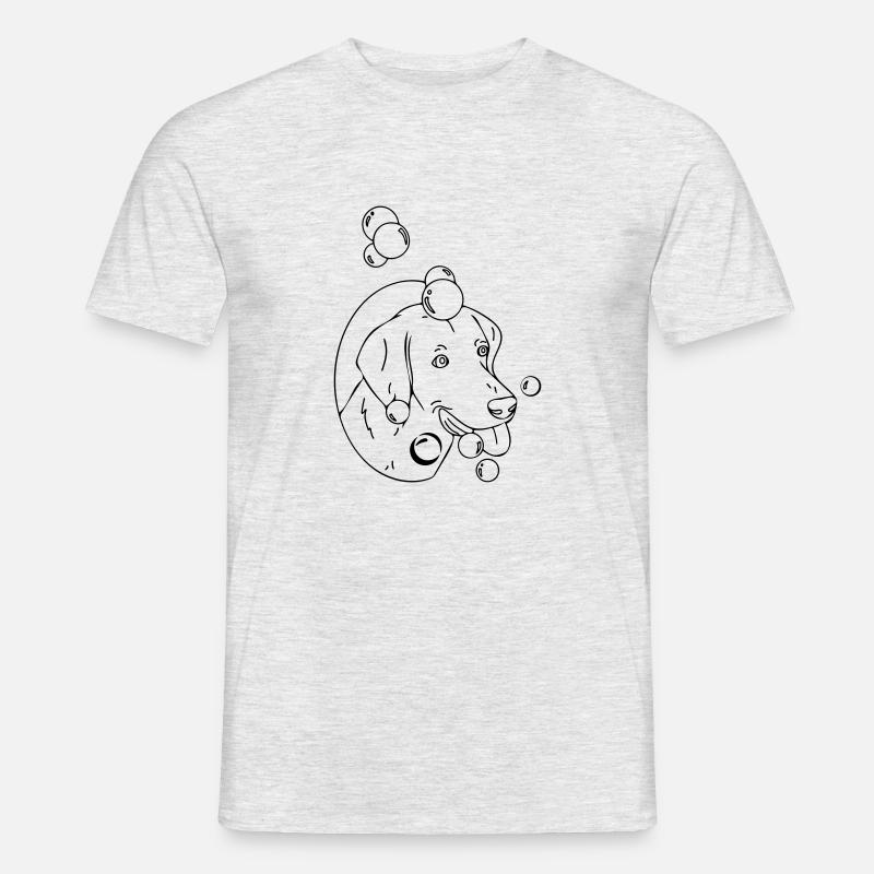 Hundewasser - Männer T-Shirt - Grau meliert