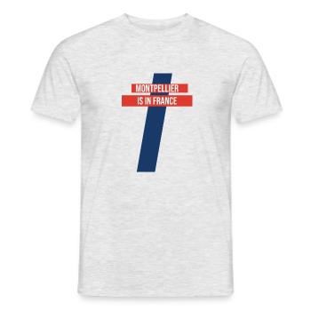 Montpellier liegt in Frankreich: Kindergeschenk - Männer T-Shirt - Grau meliert - Vorne - AI Model Male 178 dark (178cm)