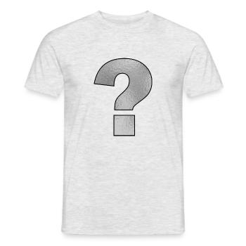 Punctuation Mark Question Mark Silver - Men's T-Shirt - heather grey - Front - AI Model Male 178 dark (178cm)