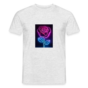Rose Neon - Männer T-Shirt - Grau meliert - Vorne - AI Model Male 178 dark (178cm)