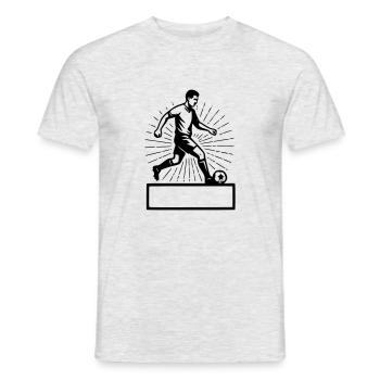 Footballeur - Nom Prénom - T-shirt homme - gris chiné - Devant - AI Model Male 178 dark (178cm)