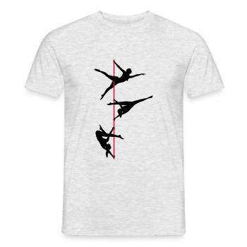 Pole Dance, Poledance - Männer T-Shirt - Grau meliert - Vorne - AI Model Male 178 dark (178cm)