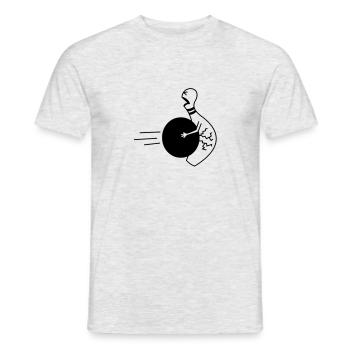 ouch Bowling - Men's T-Shirt - heather grey - Front - AI Model Male 178 dark (178cm)