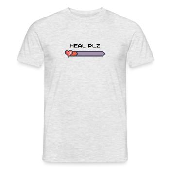 Heal Plz - Men's T-Shirt - heather grey - Front - AI Model Male 178 dark (178cm)