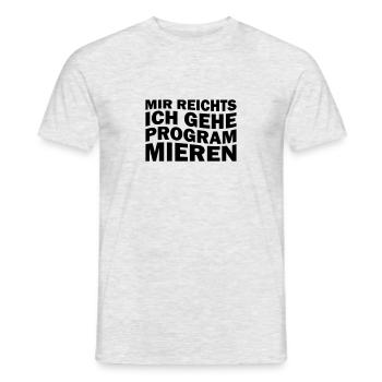 Mir reichts ich gehe programmieren - Männer T-Shirt - Grau meliert - Vorne - AI Model Male 178 dark (178cm)