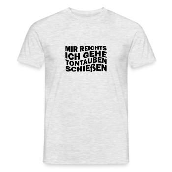 Mir reichts ich gehe Tontaubenschießen - Männer T-Shirt - Grau meliert - Vorne - AI Model Male 178 dark (178cm)