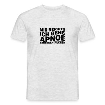 Mir reichts ich gehe Apnoe-Streckentauchen - Männer T-Shirt - Grau meliert - Vorne - AI Model Male 178 dark (178cm)