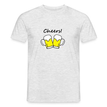 Beer, Cheers! - Men's T-Shirt - heather grey - Front - AI Model Male 178 dark (178cm)