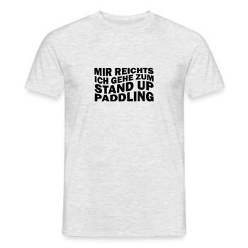 Mir reichts ich gehe zum Stand Up Paddling - Männer T-Shirt - Grau meliert - Vorne - AI Model Male 178 dark (178cm)
