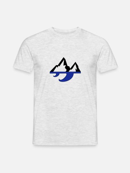 Mountain & Wave - Men's T-Shirt - heather grey