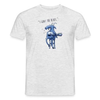 Ich ziege den Blues - Männer T-Shirt - Grau meliert - Vorne - AI Model Male 178 dark (178cm)