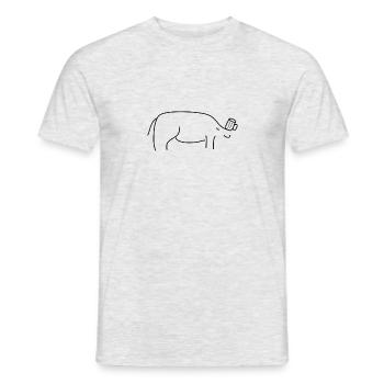 Maßhorn schwarz Biertrinker - Männer T-Shirt - Grau meliert - Vorne - AI Model Male 178 dark (178cm)