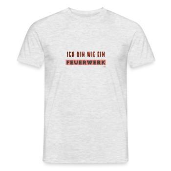 Feuerwerk - Männer T-Shirt - Grau meliert - Vorne - AI Model Male 178 dark (178cm)