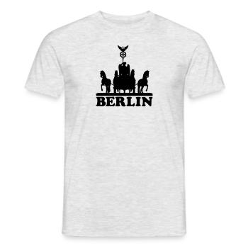 BERLIN QUADRIGA SILHOUETTE - Männer T-Shirt - Grau meliert - Vorne - AI Model Male 178 dark (178cm)