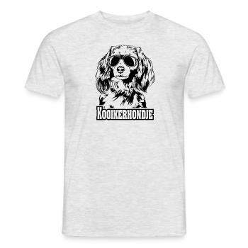 KOOIKERHONDJE cool sunglasses dogs dog - Men's T-Shirt - heather grey - Front - AI Model Male 178 dark (178cm)
