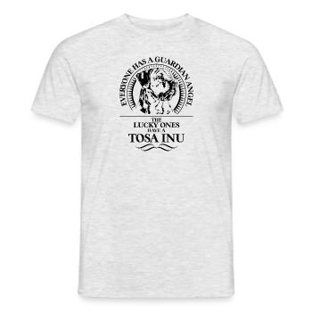 TOSA INU Guardian Angel Dog Saying Dogs Wilsigns - Men's T-Shirt - heather grey - Front - AI Model Male 178 dark (178cm)