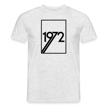 70s born 1972 Birthday - Men's T-Shirt - heather grey - Front - AI Model Male 178 dark (178cm)