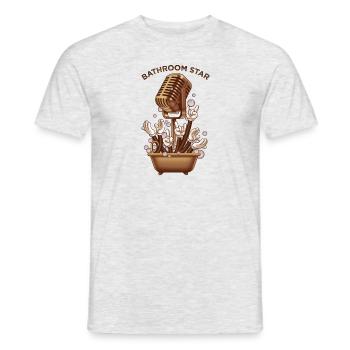 BATHROOM STAR - Men's T-Shirt - heather grey - Front - AI Model Male 178 dark (178cm)