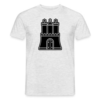 HAMBURG - Männer T-Shirt - Grau meliert - Vorne - AI Model Male 178 dark (178cm)