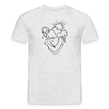Tête de nuage - T-shirt homme - gris chiné - Devant - AI Model Male 178 dark (178cm)