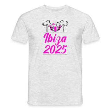 Ibiza 2025 - Men's T-Shirt - heather grey - Front - AI Model Male 178 dark (178cm)